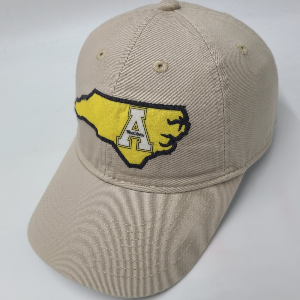 Appalachian State Mountaineers Hat Strapback (Fits Small) Legacy Beige NCAA Men